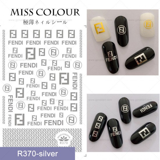 3D stickers nail art R370-silver